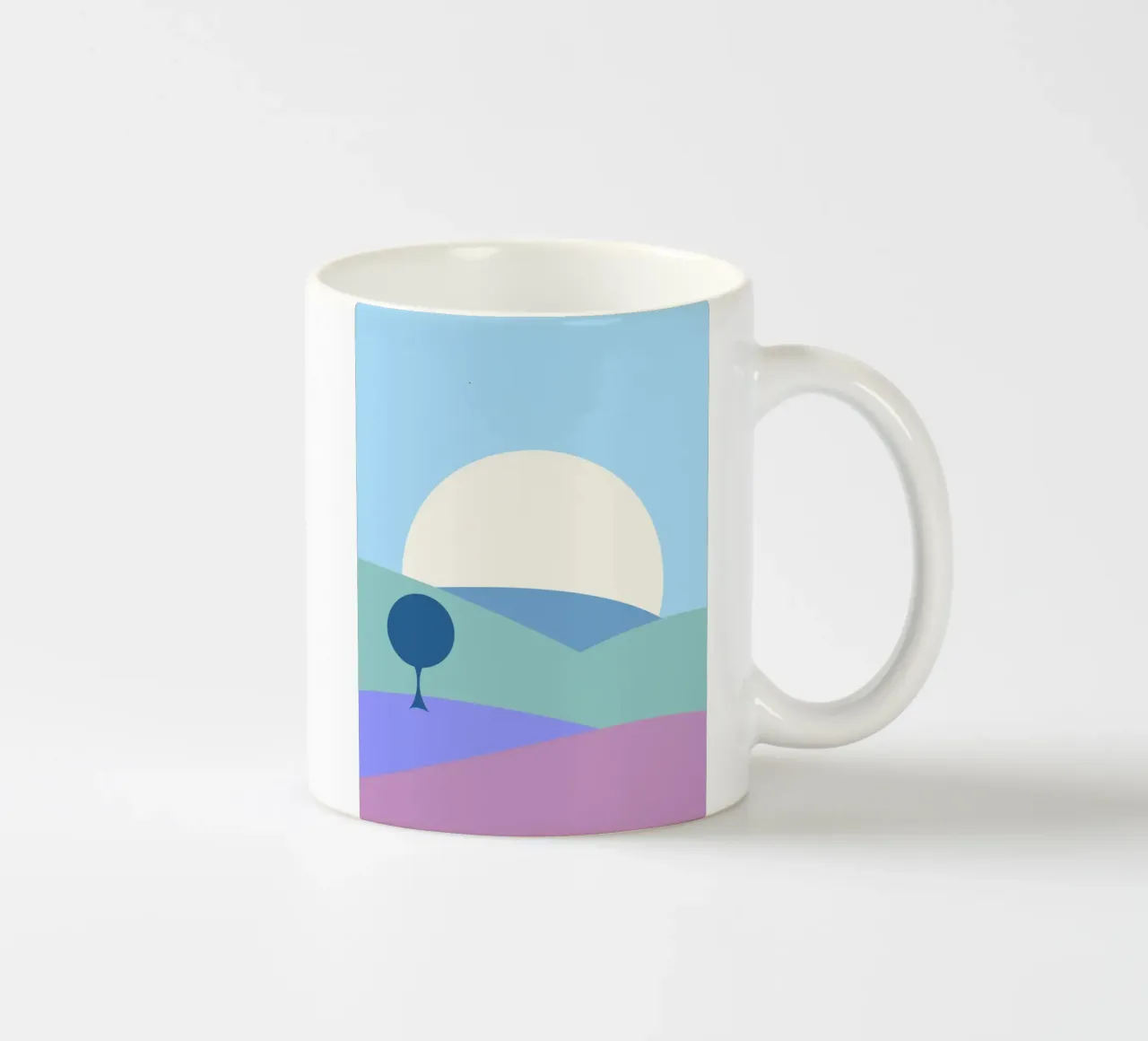 luna delle colline semplici tazza in ceramica da pastel color shape