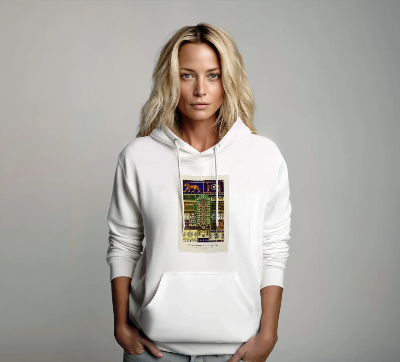 Racinet -  Assyrian Ornamental Pattern sudadera con capucha de Vintage by JUNIQE