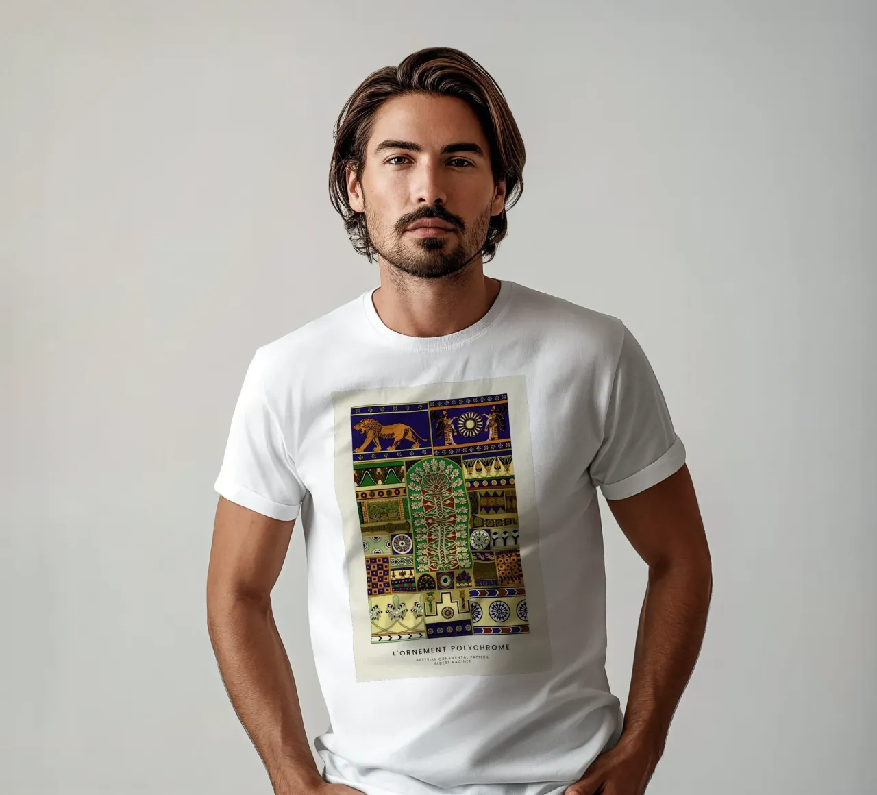 Racinet -  Assyrian Ornamental Pattern T-Shirt von Vintage by JUNIQE