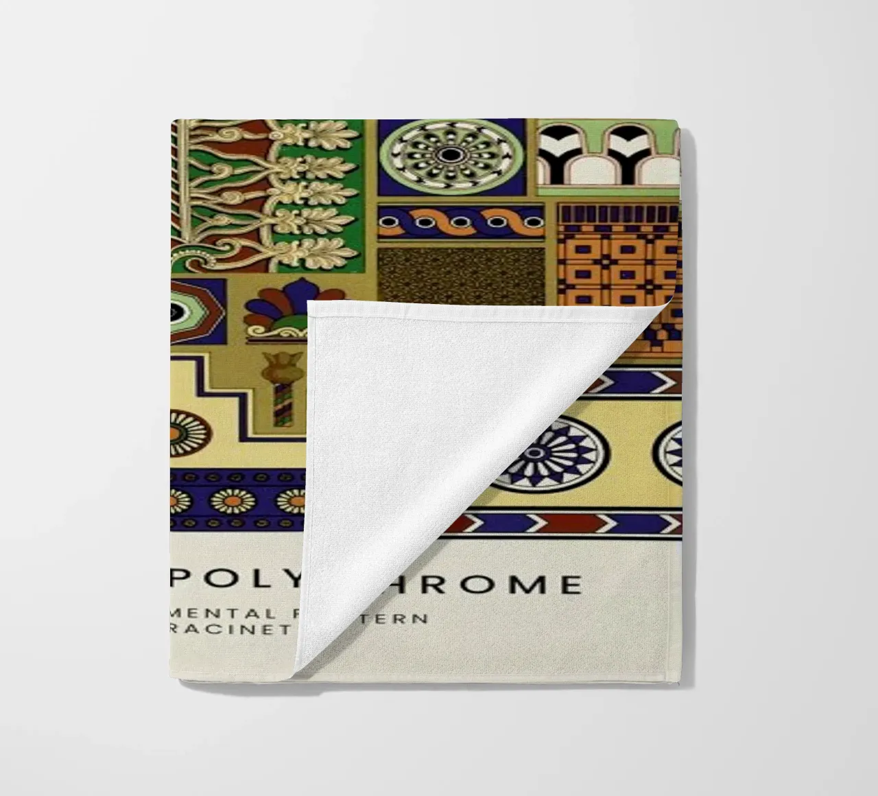 Racinet -  Assyrian Ornamental Pattern telo mare da Vintage by JUNIQE