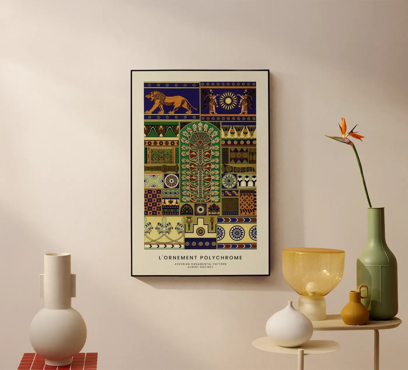 Racinet - Assyrian Ornamental Pattern plexiglass da Vintage by JUNIQE