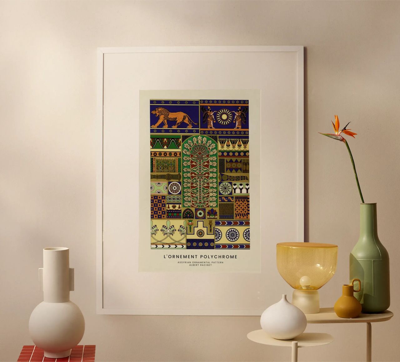 Racinet -  Assyrian Ornamental Pattern hahnemühle de Vintage by JUNIQE