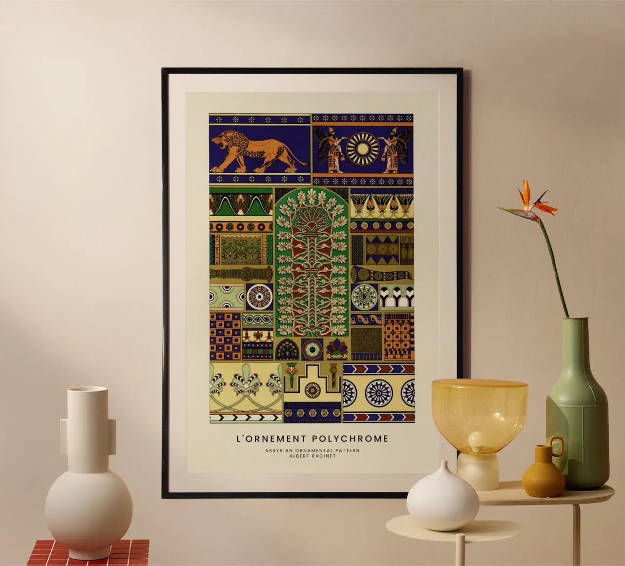 Racinet -  Assyrian Ornamental Pattern carta hahnemühle da Vintage by JUNIQE