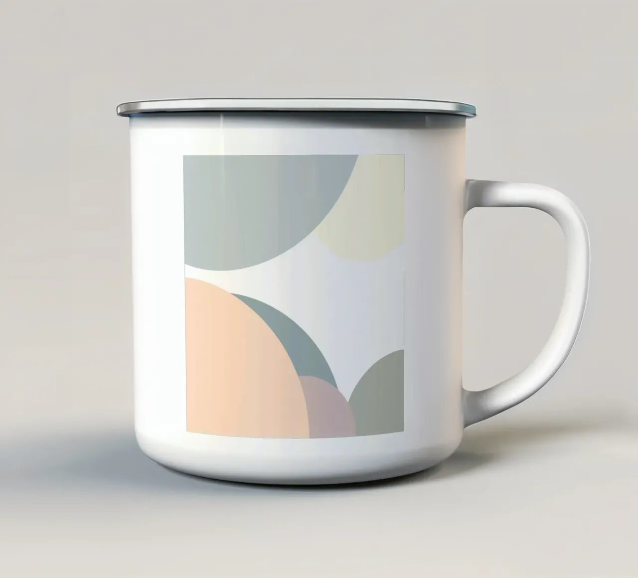 Soft Circles Palette Emaille Tasse von pastel color shape