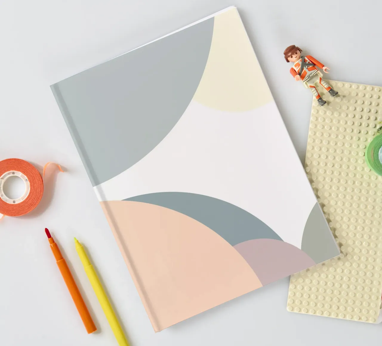 soft circles palette notebook by pastel color shape