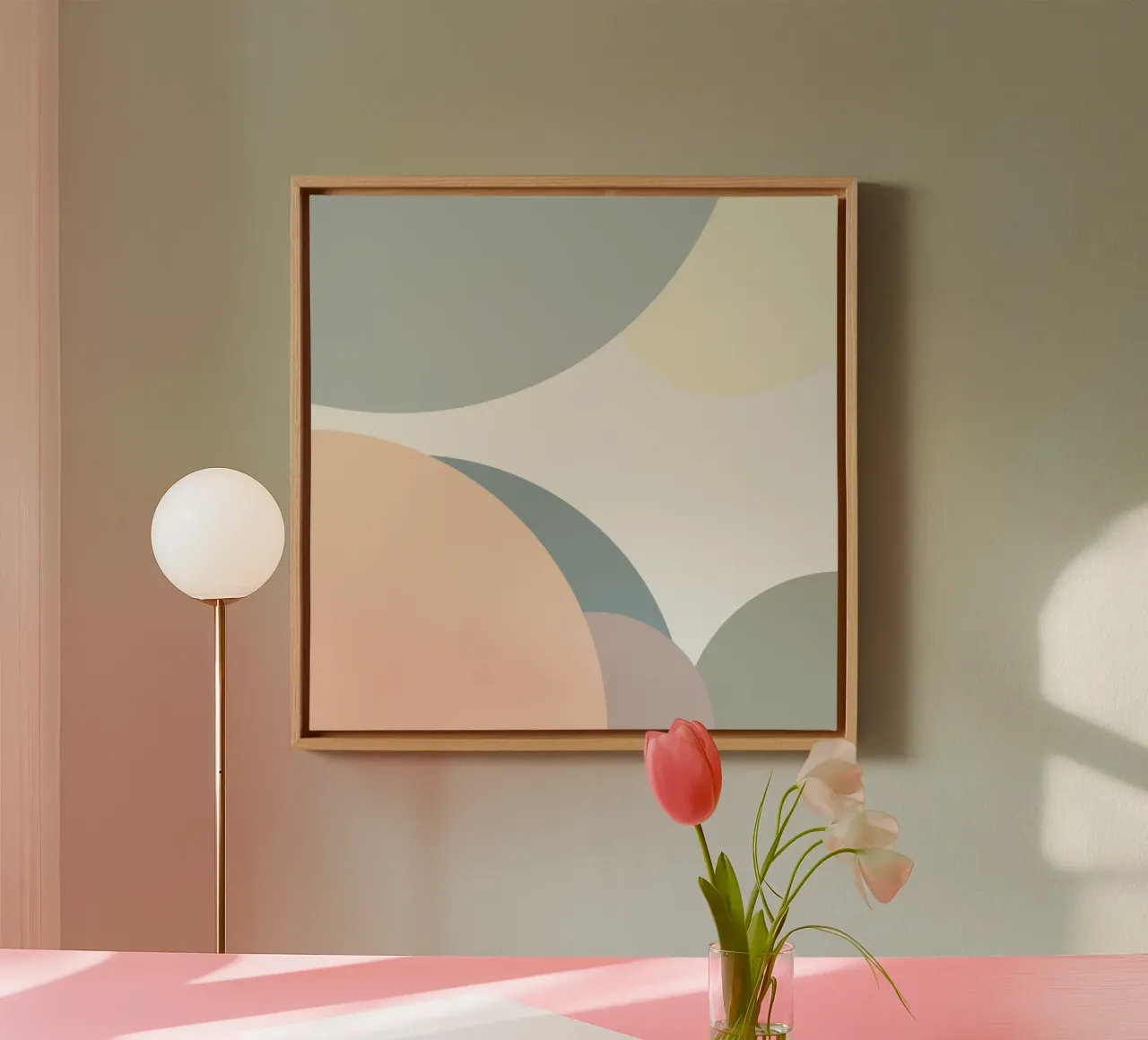 palette cerchi morbidi tela con Cornice a cassetta da pastel color shape