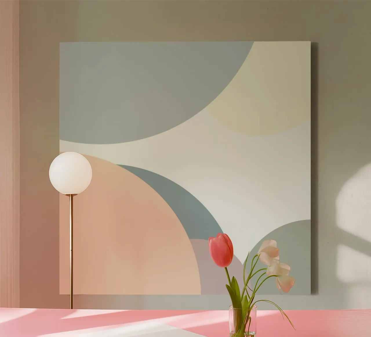 palette cerchi morbidi tela con Cornice a cassetta da pastel color shape