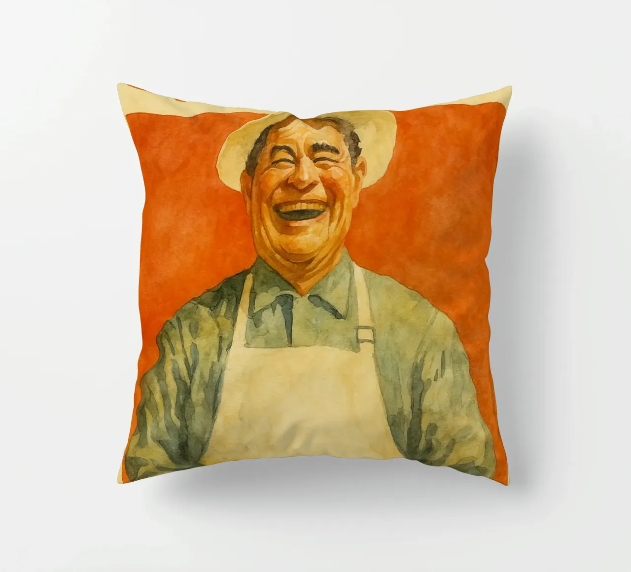 butchers best chef retro drawing decorative cushion by pakazi