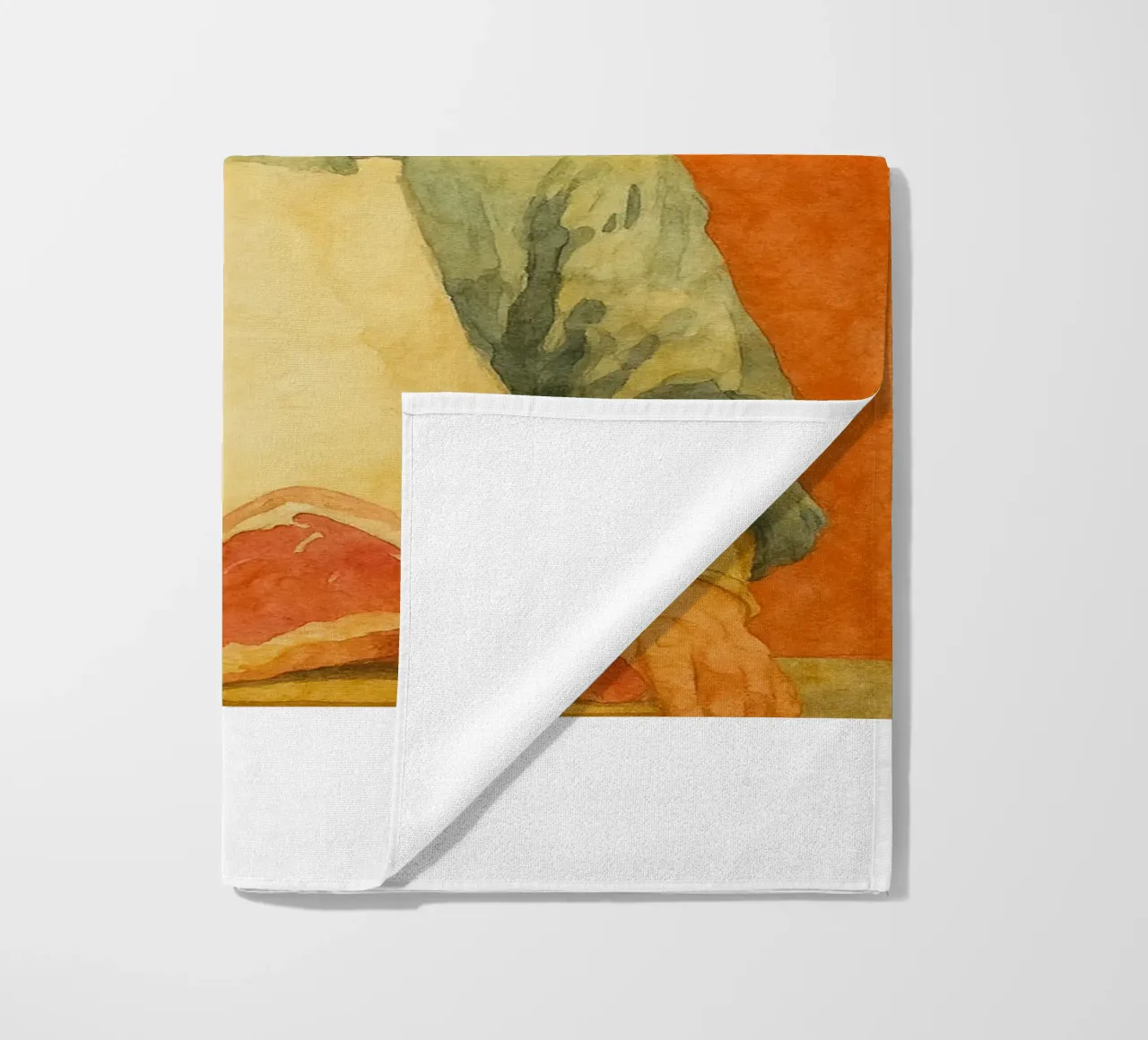 butchers best chef retro drawing beach towel by pakazi