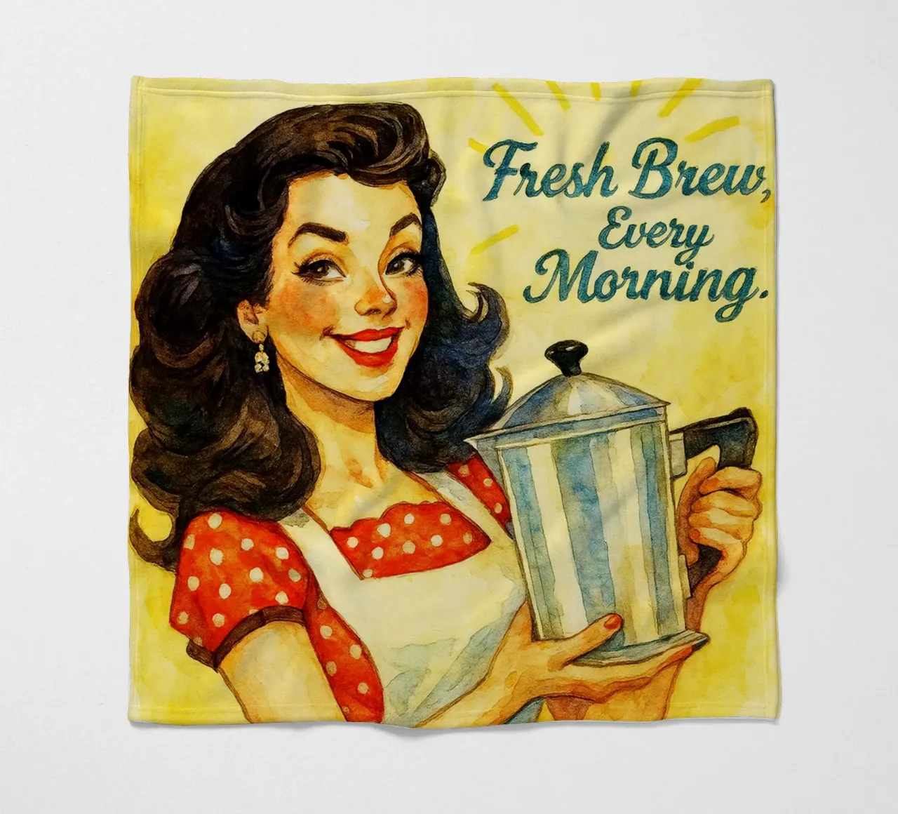 birra fresca ogni mattina donne sorridono pittura classica retrò coperta in pile da pakazi