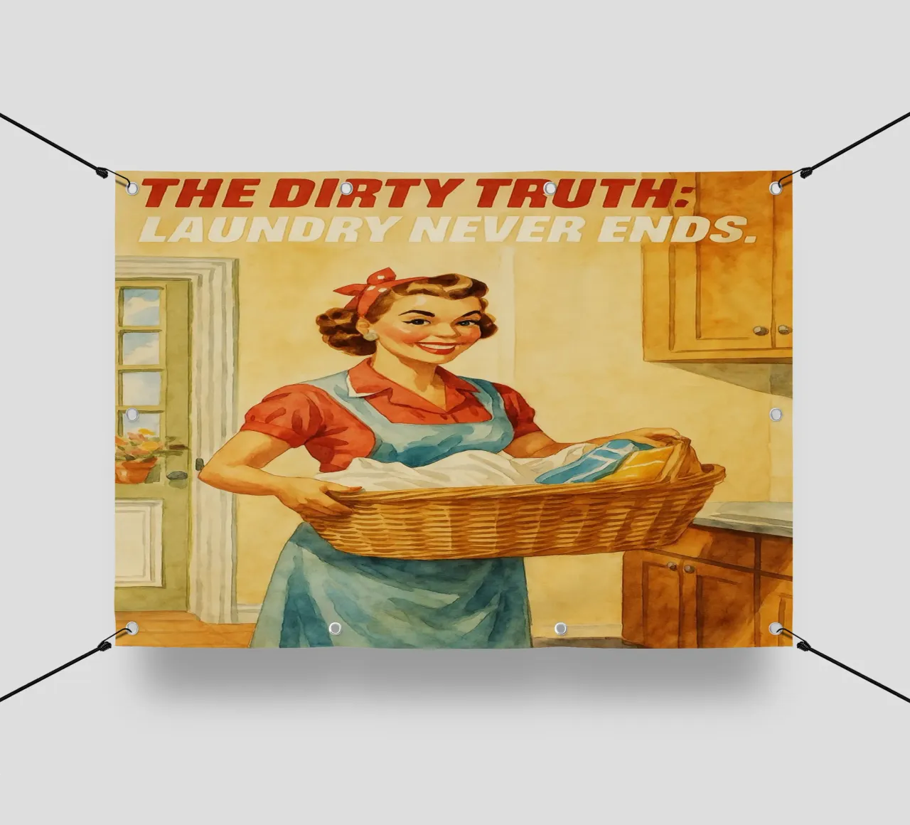 funny quotes laundry never ends pvc cover by pakazi