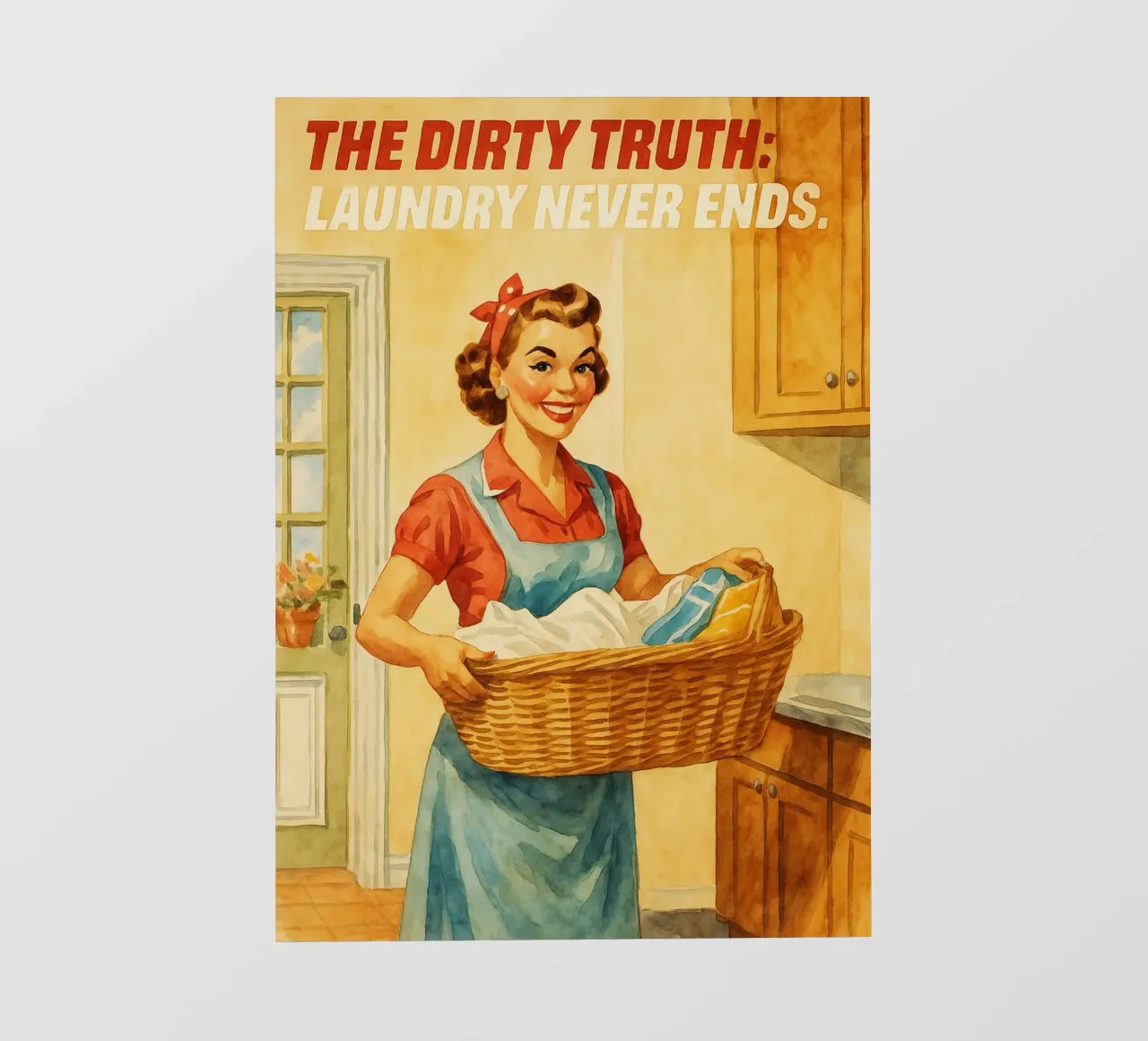 funny quotes laundry never ends pvc cover by pakazi