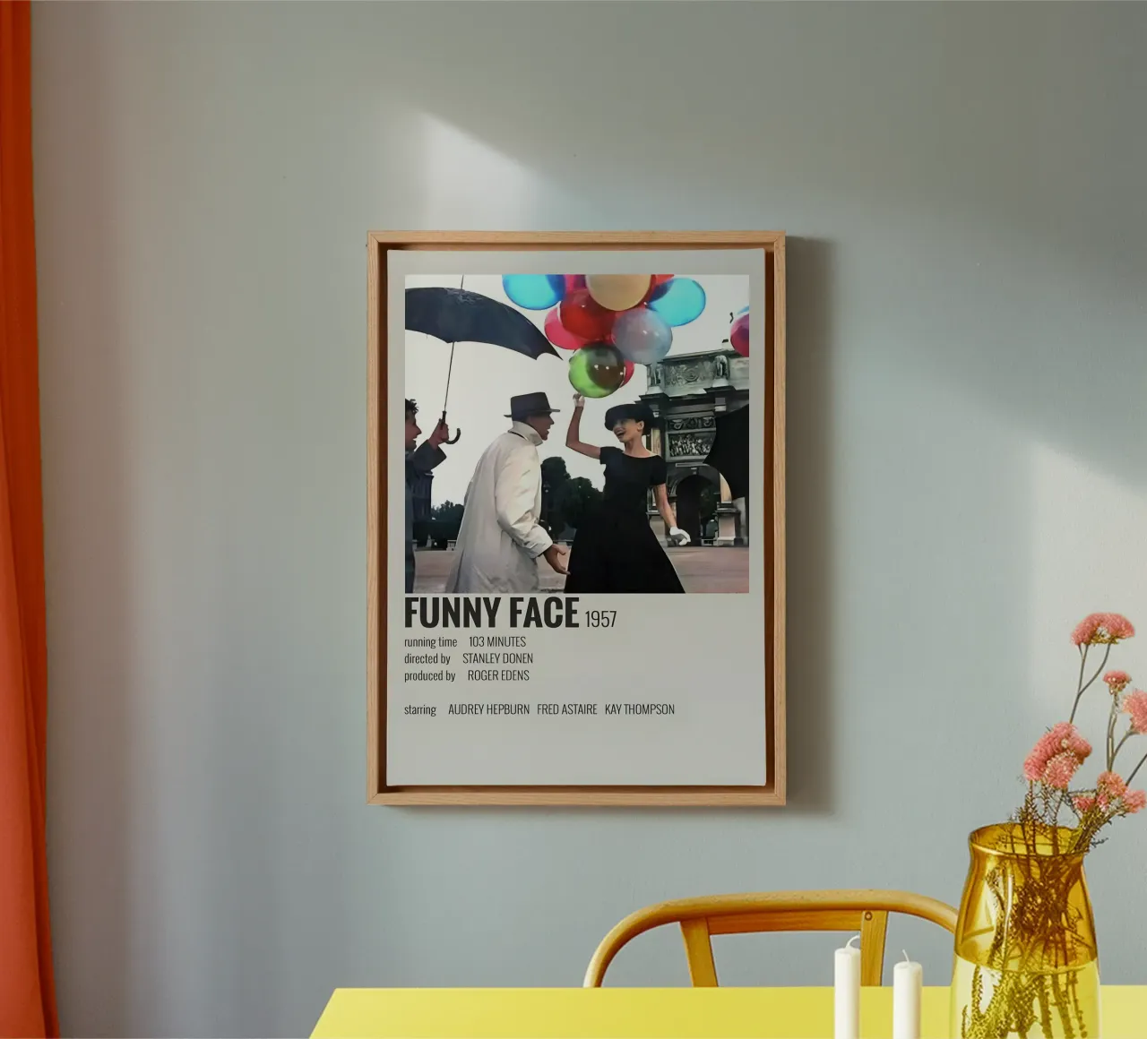 FUNNY FACE 1957 tela con Cornice a cassetta da MVFminimalist
