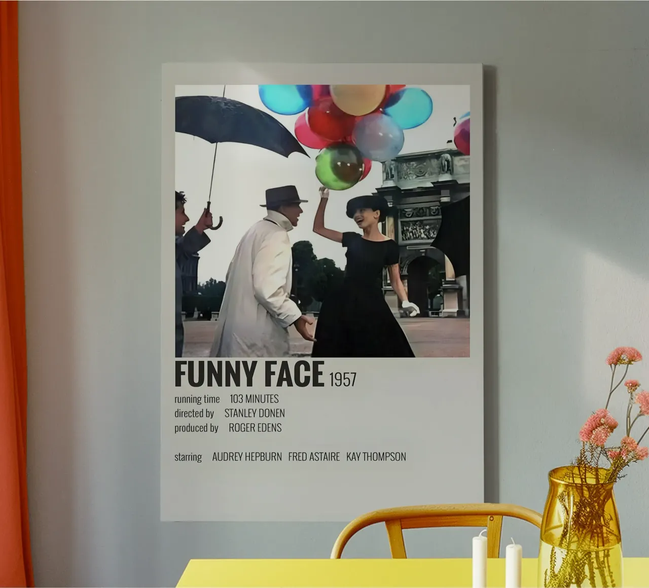 FUNNY FACE 1957 tela con Cornice a cassetta da MVFminimalist
