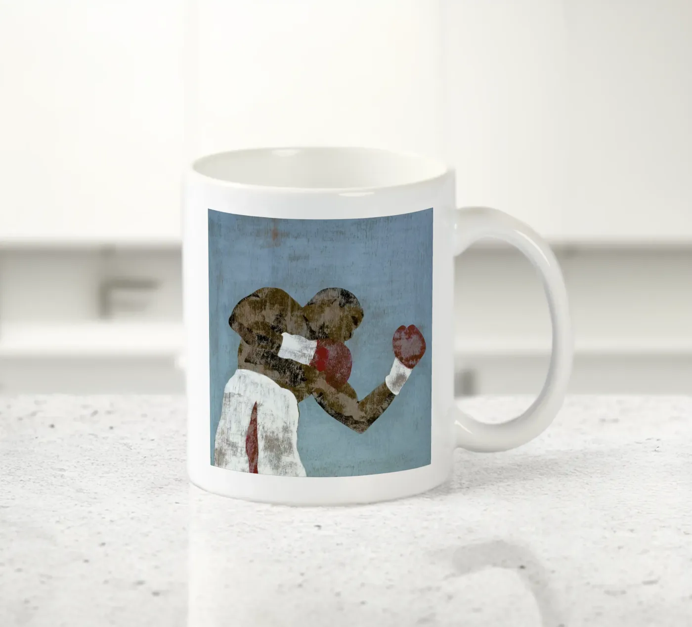 Boxer 1 ceramic mug by Andy Bridge