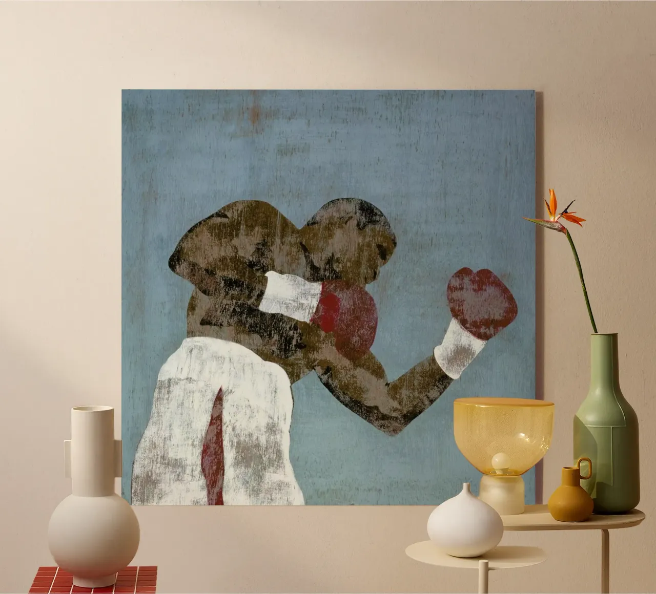 Boxer 1 acrylic glass by Andy Bridge