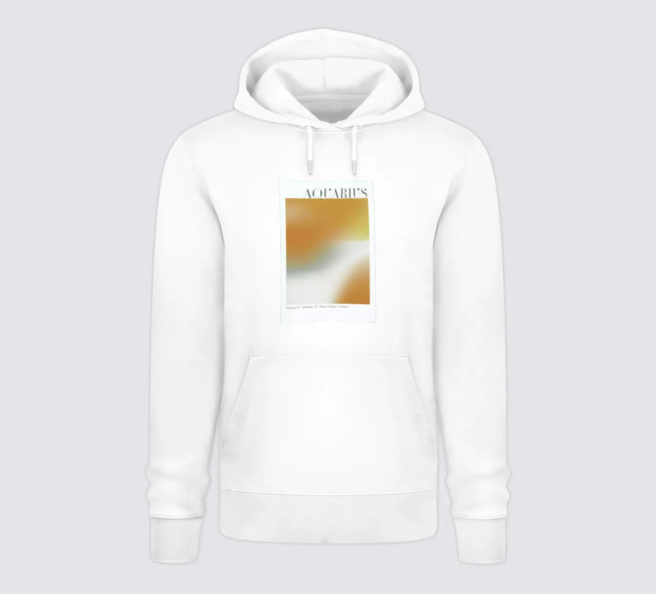 Aquarius Abstract Aura felpa con cappuccio da cafelab