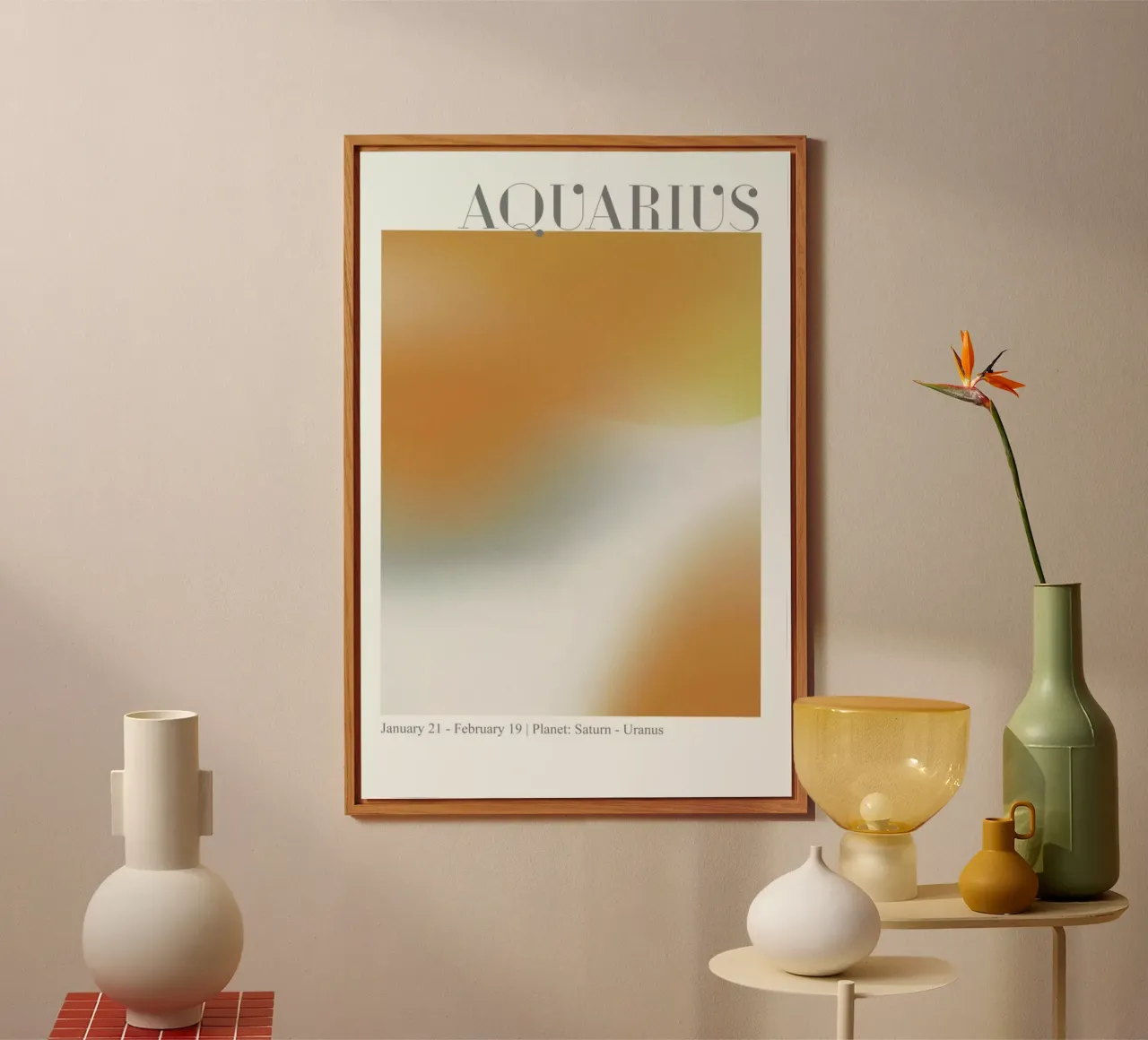 Aquarius Abstract Aura Alu-Dibond von cafelab