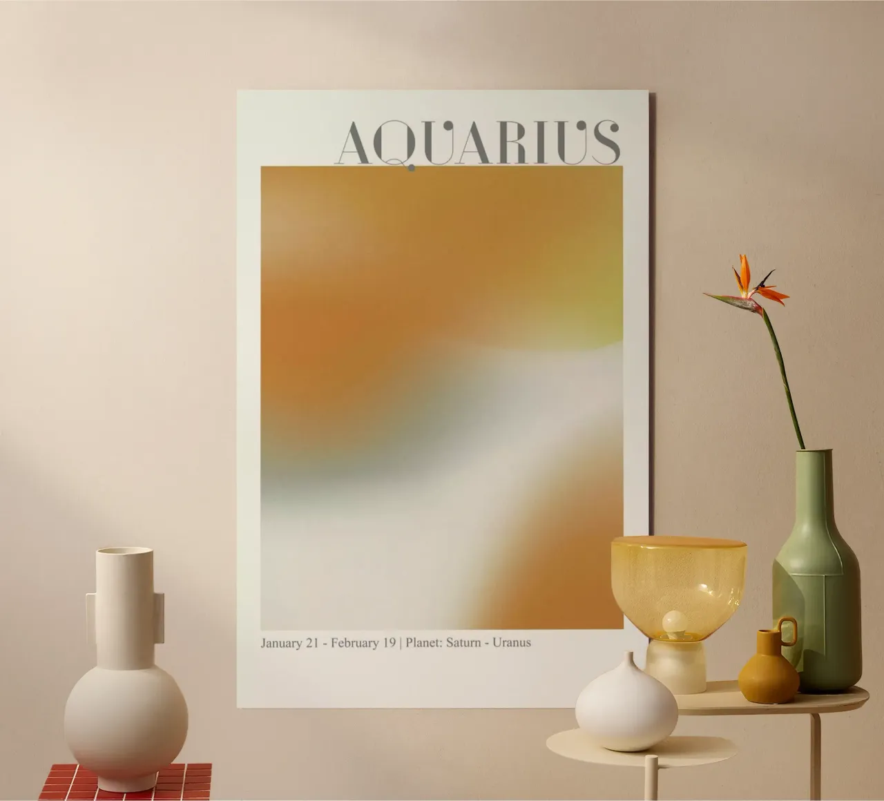 Aquarius Abstract Aura Alu-Dibond von cafelab