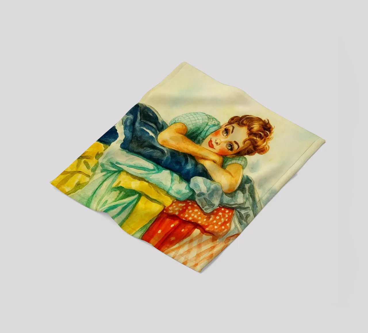 lustige Frauen Wäsche Lasten der Spaß Retro Malerei Fleecedecke von pakazi