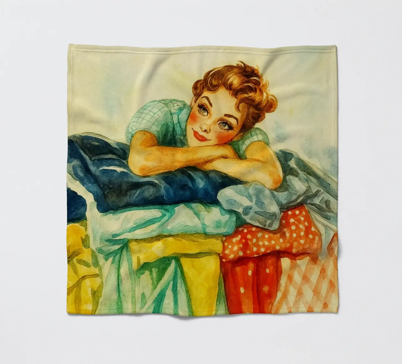 lustige Frauen Wäsche Lasten der Spaß Retro Malerei Fleecedecke von pakazi