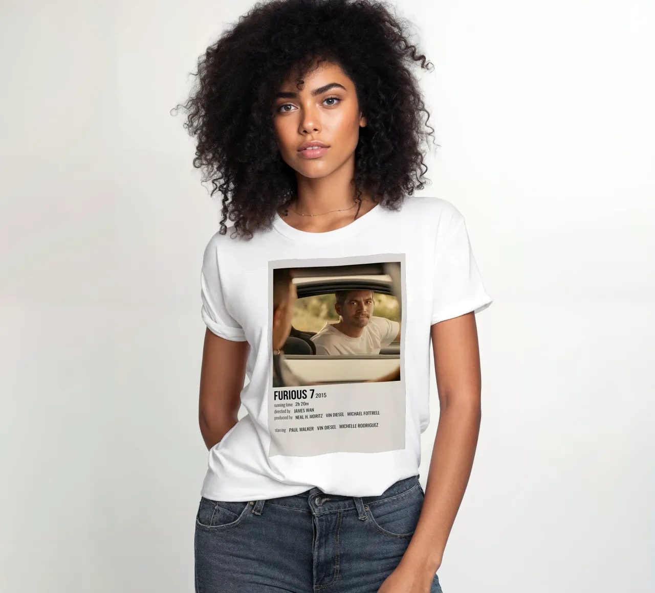 FURIOUS 7 2015 women's fitted t-shirt by MVFminimalist