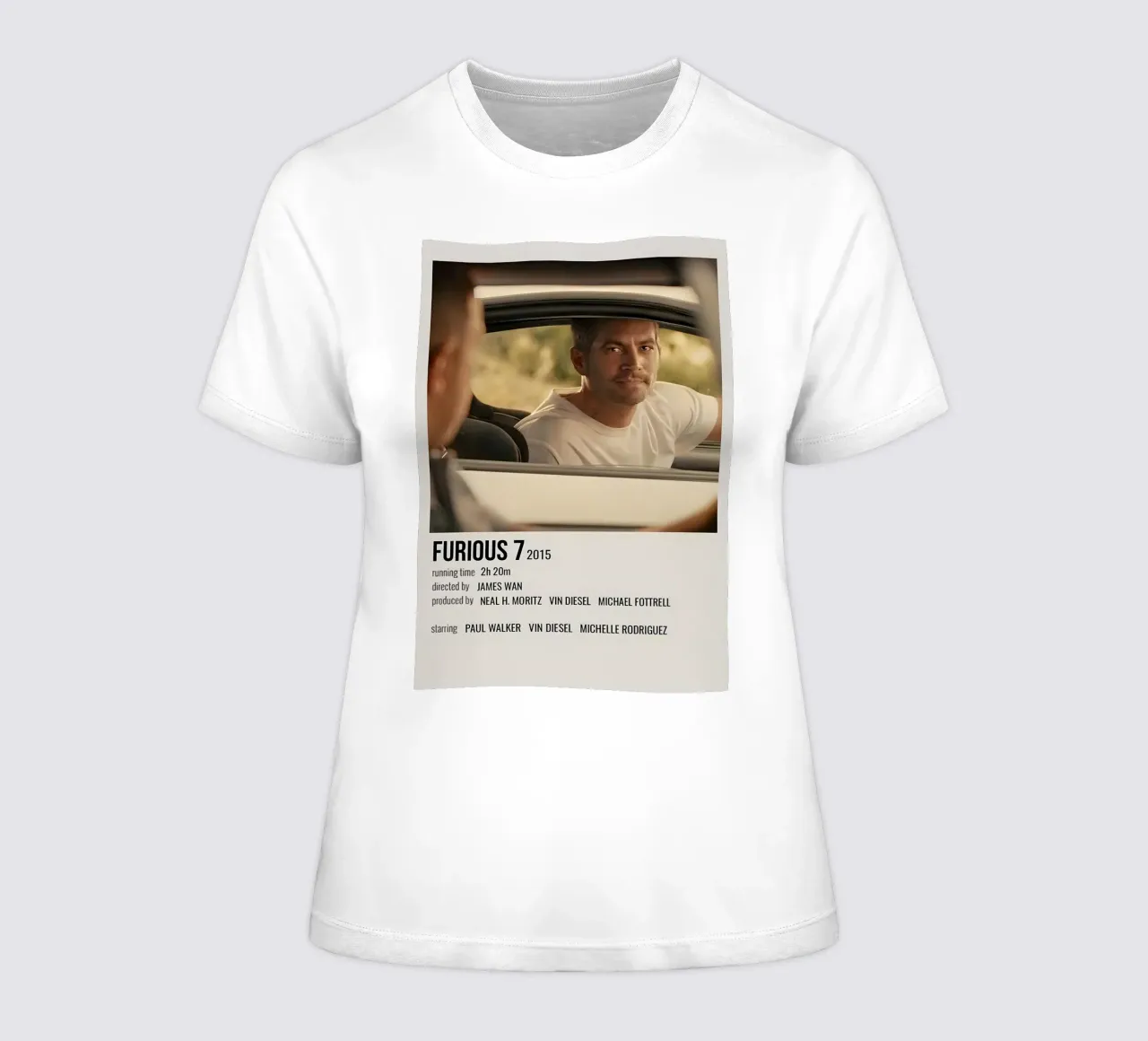 FURIOUS 7 2015 women's fitted t-shirt by MVFminimalist
