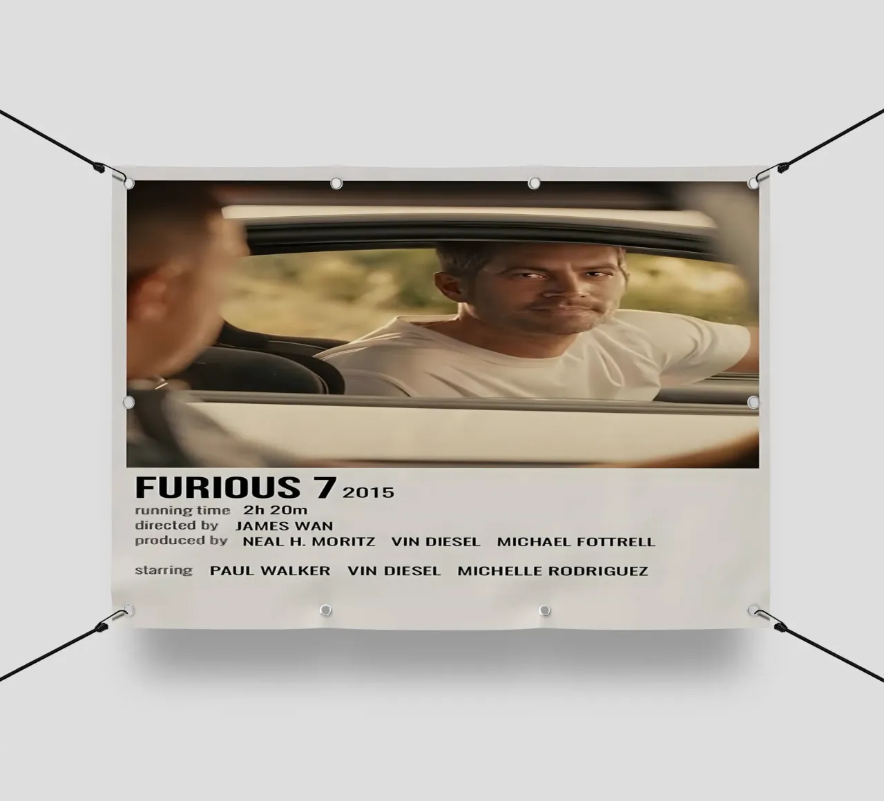 FURIOUS 7 2015 telo in pvc da MVFminimalist