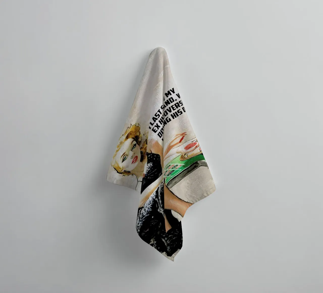 I Last Saw My Ex Husband towel by Gallery Print and Art Limited