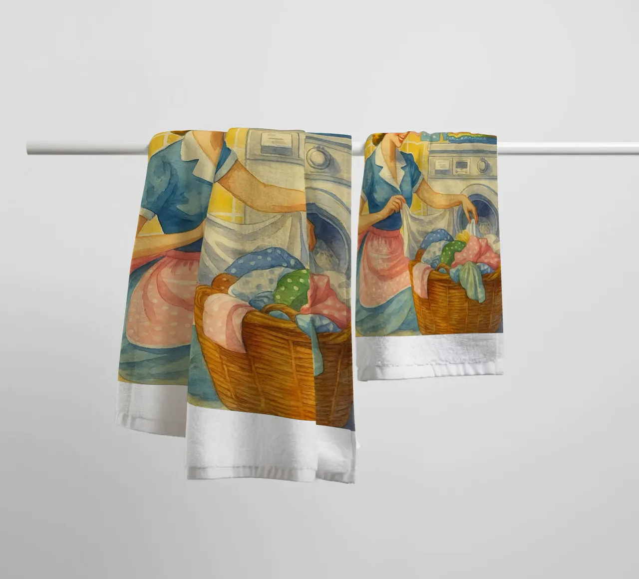 giorno di bucato donne in bagno quadro classico retrò asciugamano da bagno da pakazi