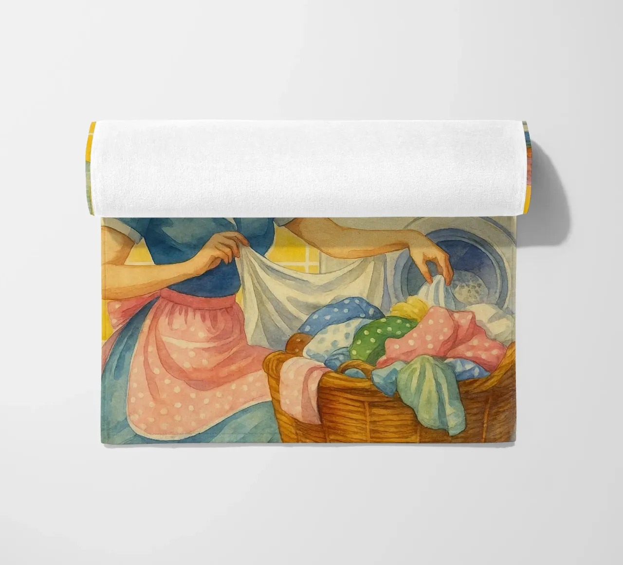 giorno di bucato donne in bagno quadro classico retrò telo mare da pakazi