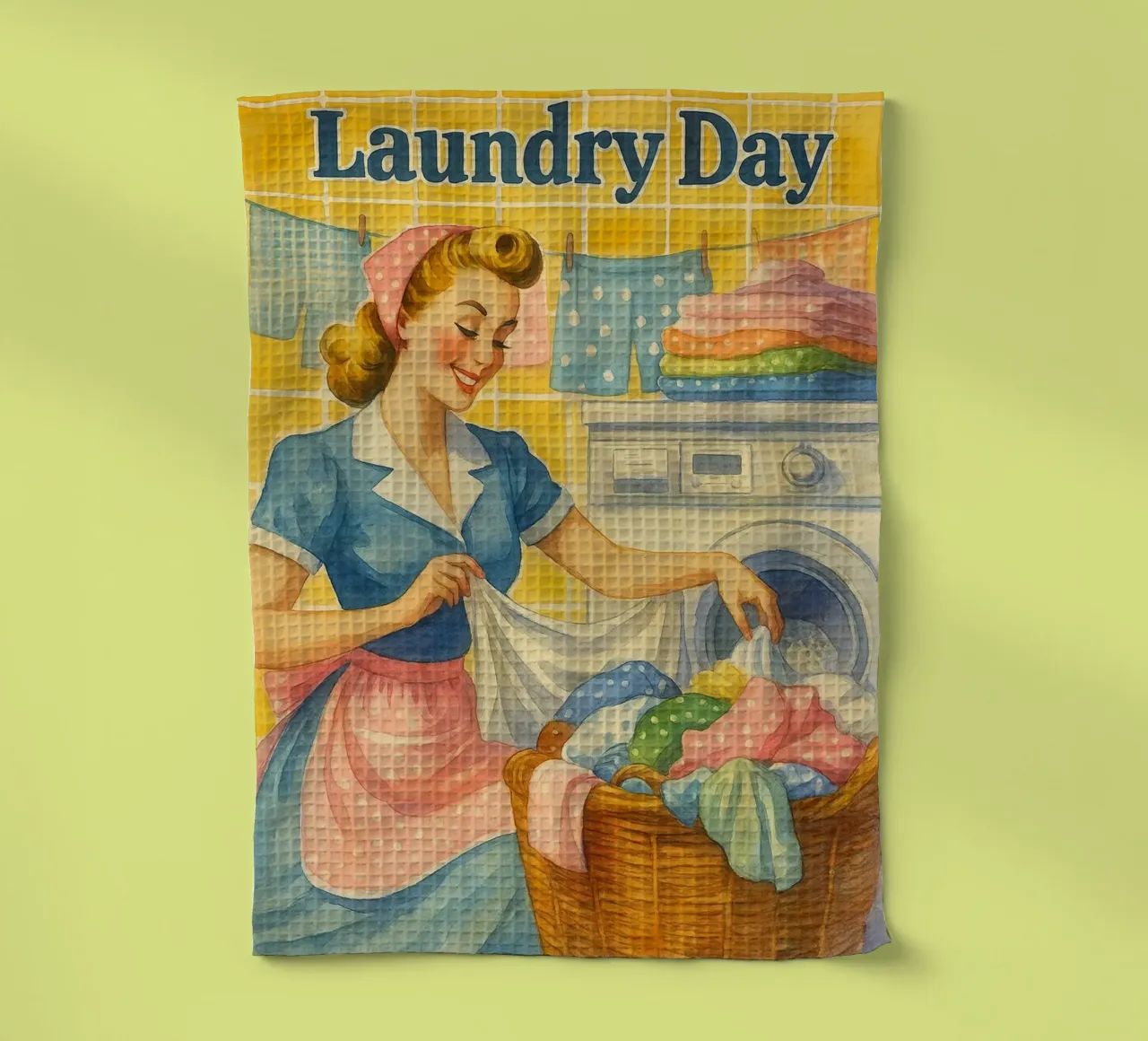 giorno di bucato donne in bagno quadro classico retrò canovaccio da cucina da pakazi