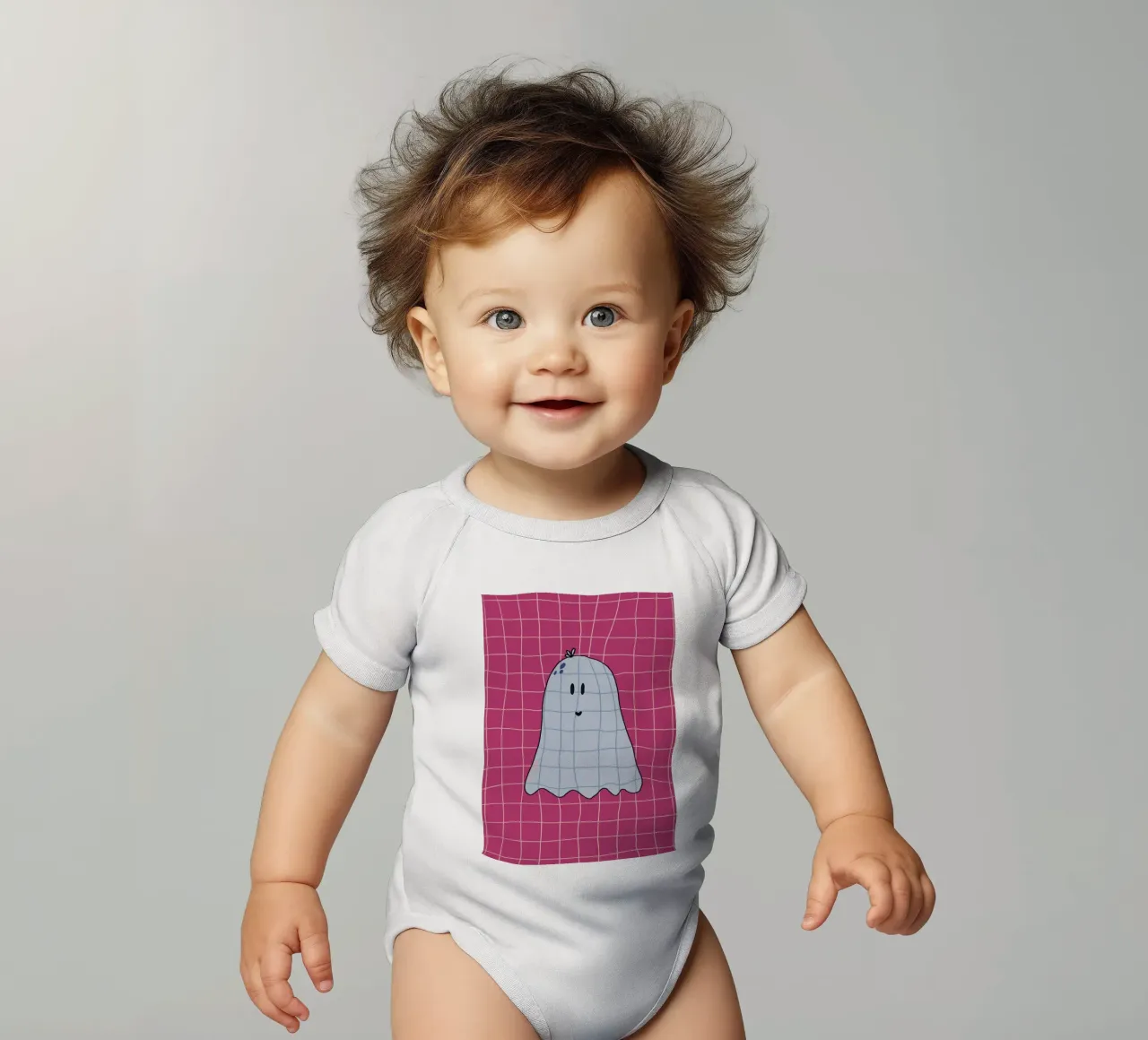 Ghosting body neonato maniche corte da Beeeplan