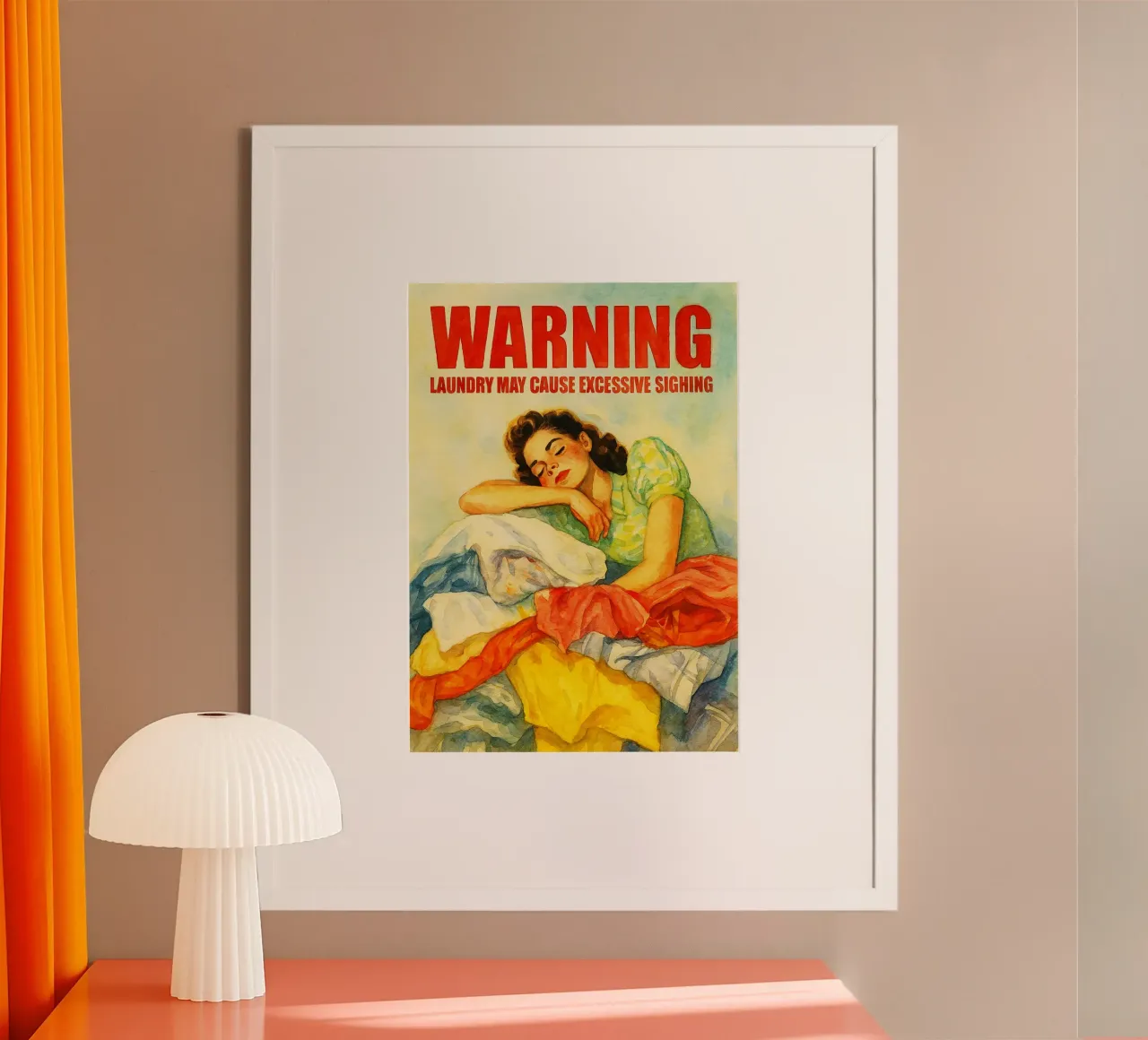 il bucato può provocare nelle donne sospiri eccessivi e divertenti poster da pakazi