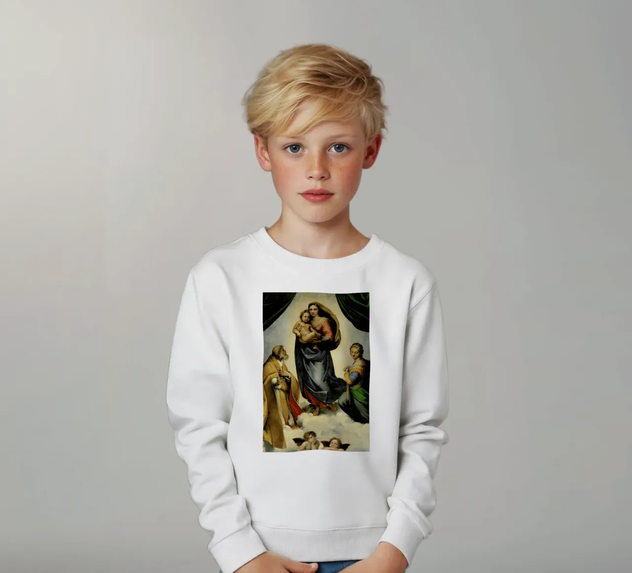 Raphael - The Sistine Madonna felpa bambino da Vintage by JUNIQE