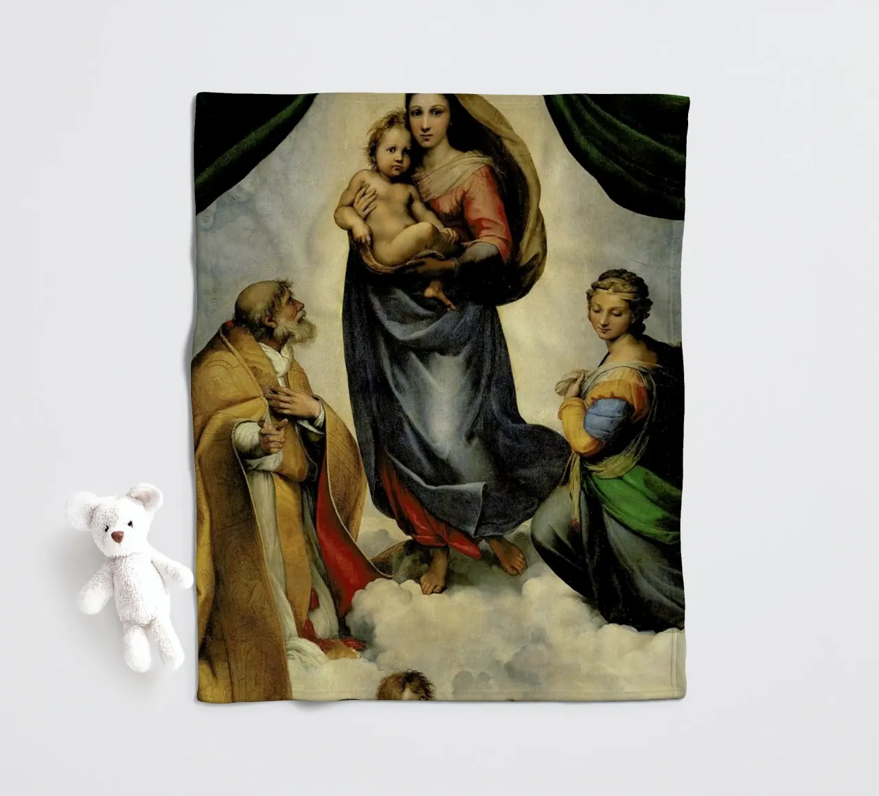 Raphael - The Sistine Madonna coperta in pile da Vintage by JUNIQE