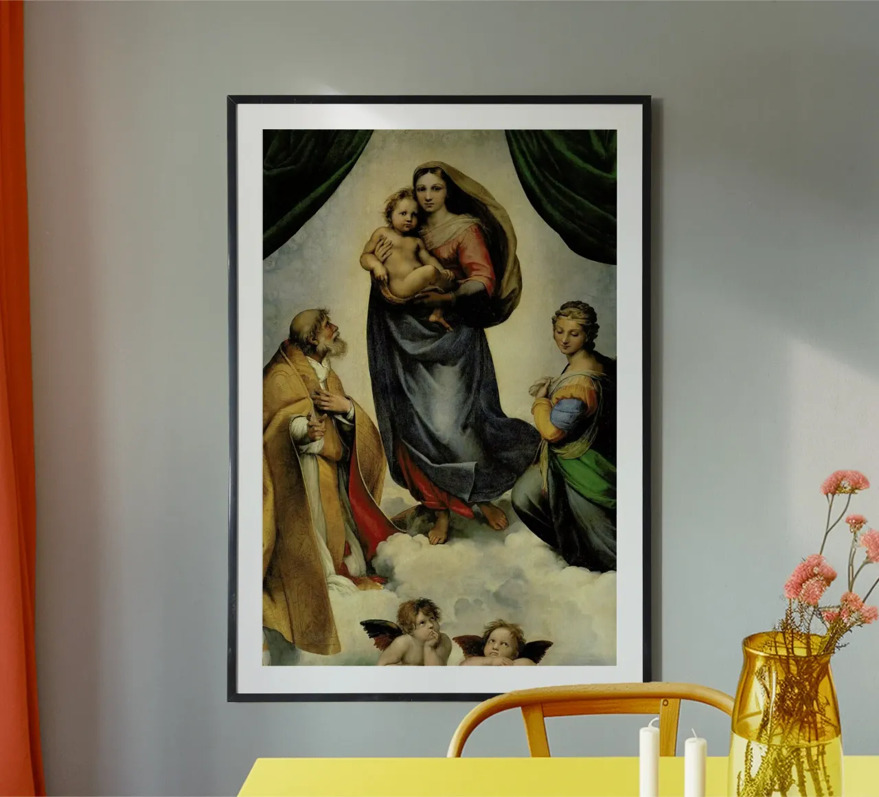 Raphael - The Sistine Madonna poster con telaio in alluminio da Vintage by JUNIQE