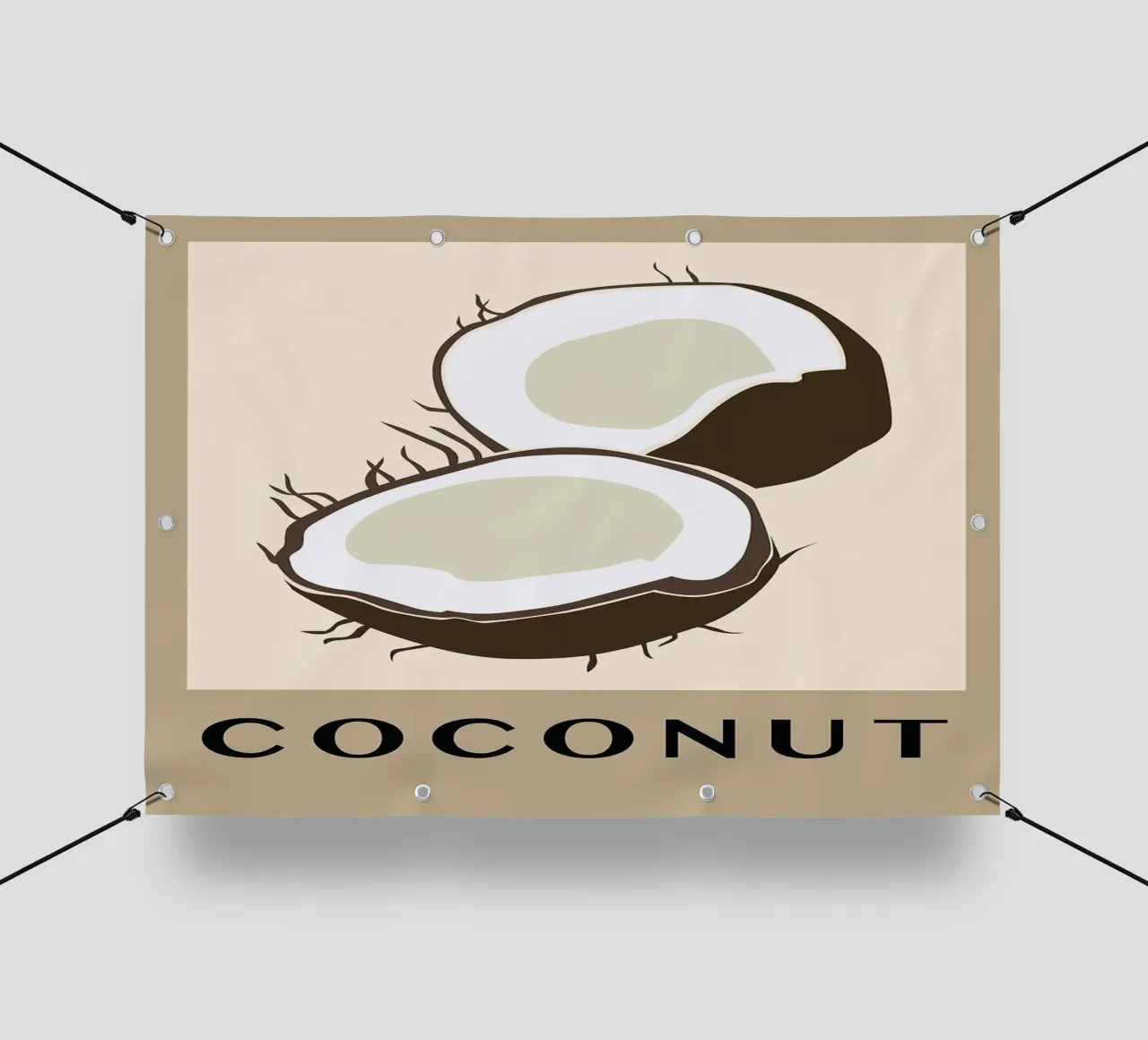frutta di cocco telo in pvc da Bernadette Miller