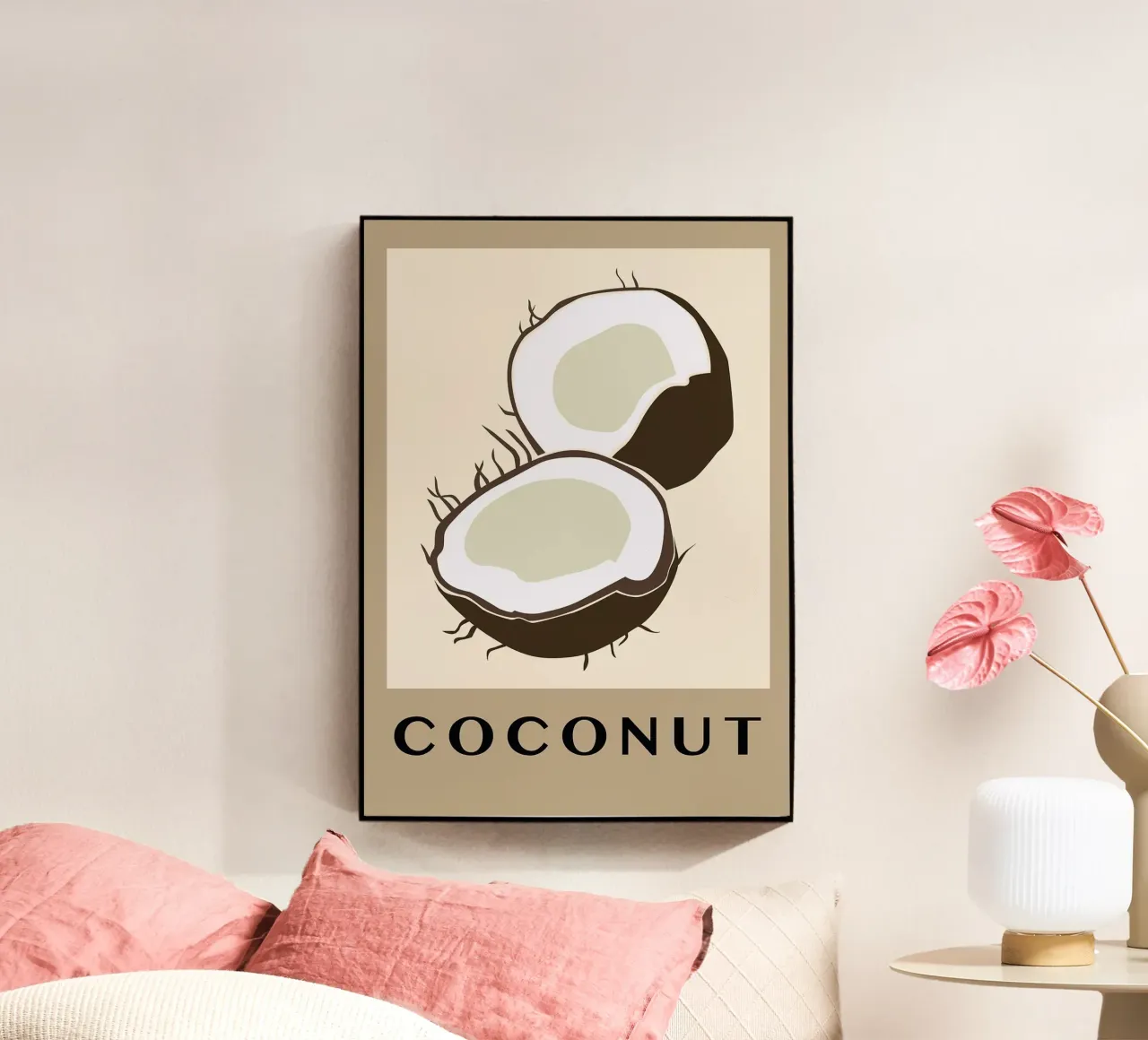 coconut fruit acrylic glass by Bernadette Miller