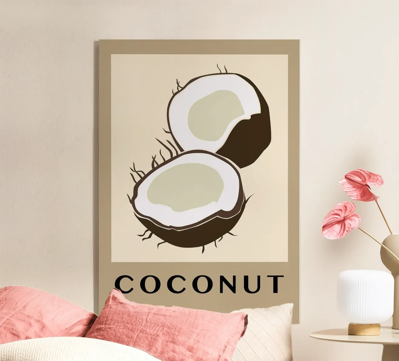 coconut fruit acrylic glass by Bernadette Miller