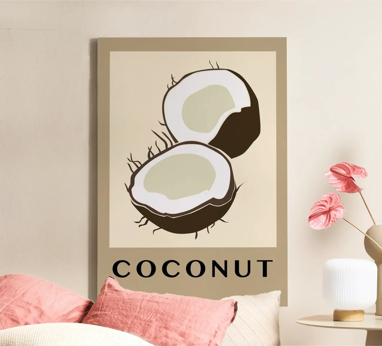 frutta di cocco tela con Cornice a cassetta da Bernadette Miller
