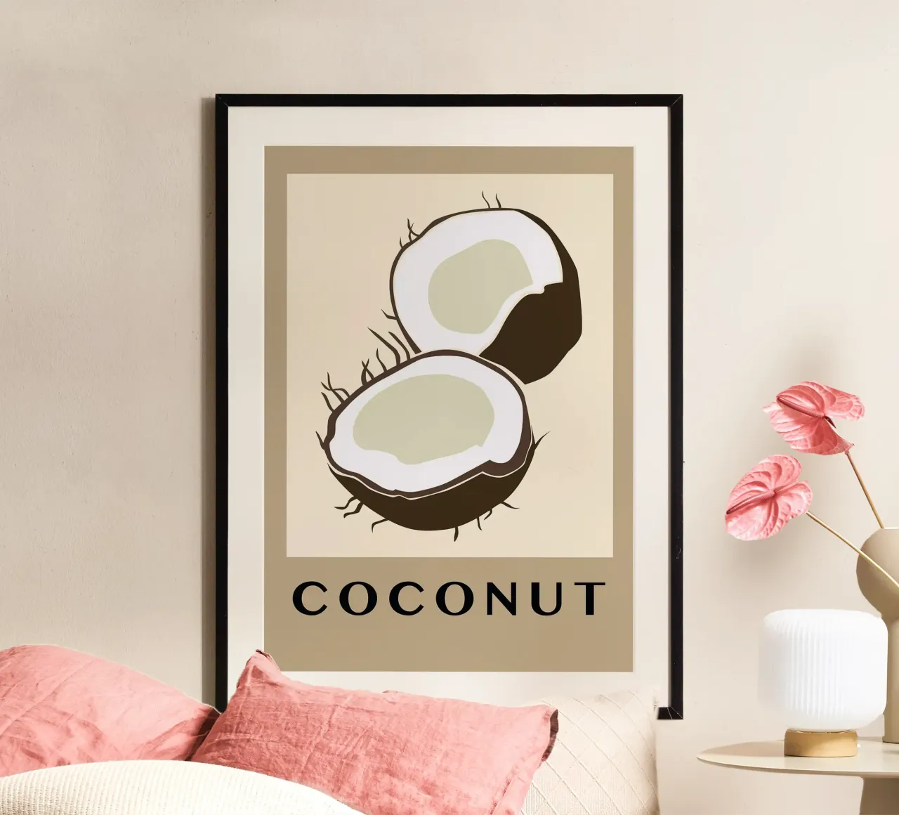 coconut fruit poster by Bernadette Miller