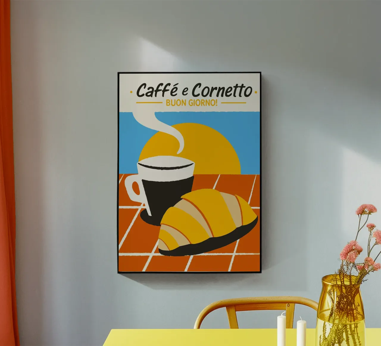 cornetto al caffè plexiglass da Bernadette Miller