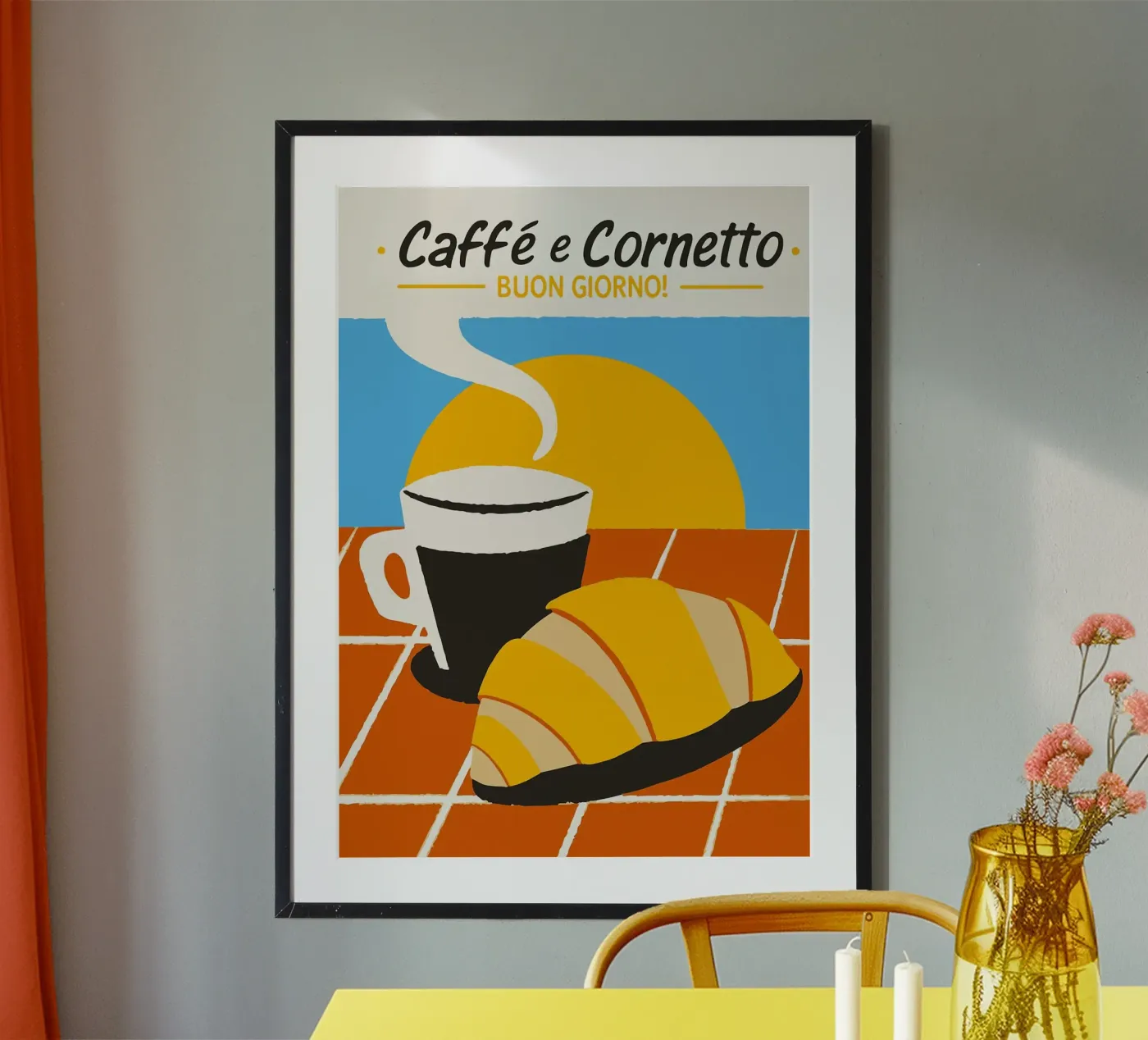 cornetto al caffè poster da Bernadette Miller