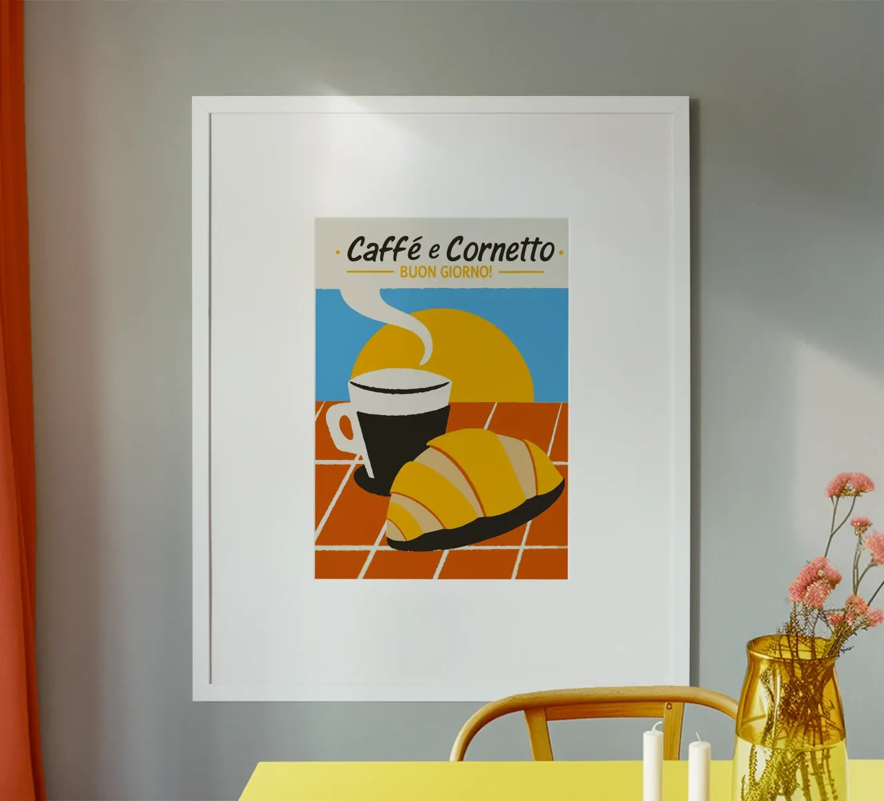 cornetto al caffè poster da Bernadette Miller