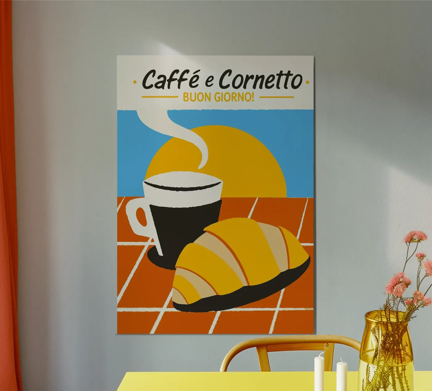 cornetto al caffè poster da Bernadette Miller