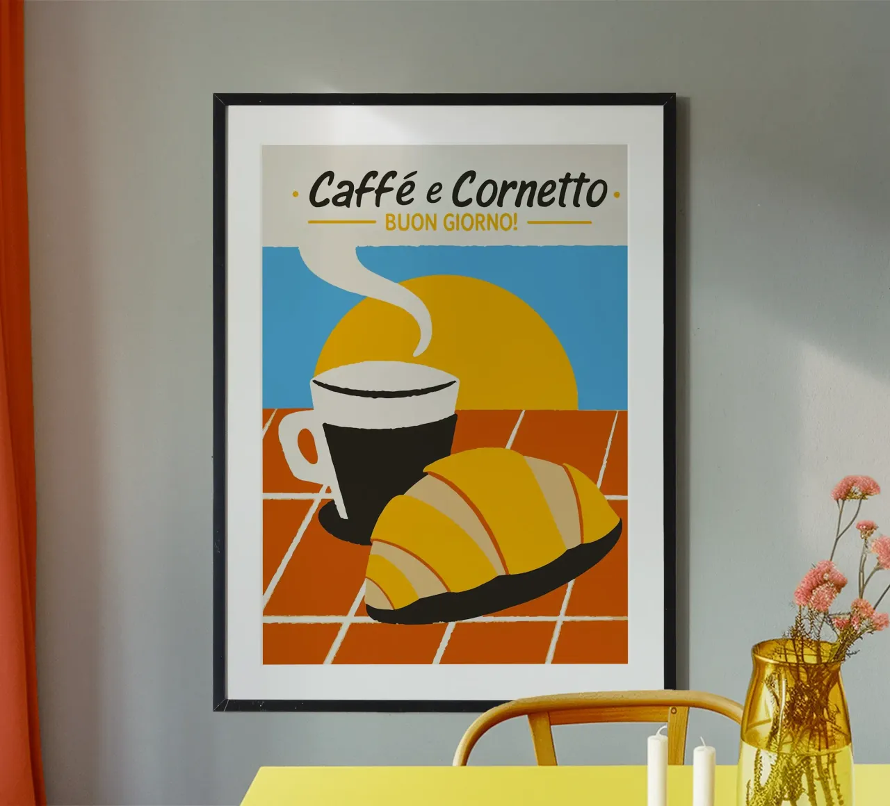 cornetto al caffè poster da Bernadette Miller