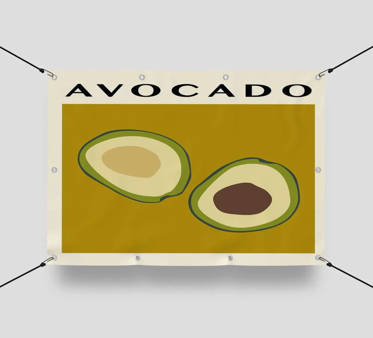avocado frutto telo in pvc da Bernadette Miller