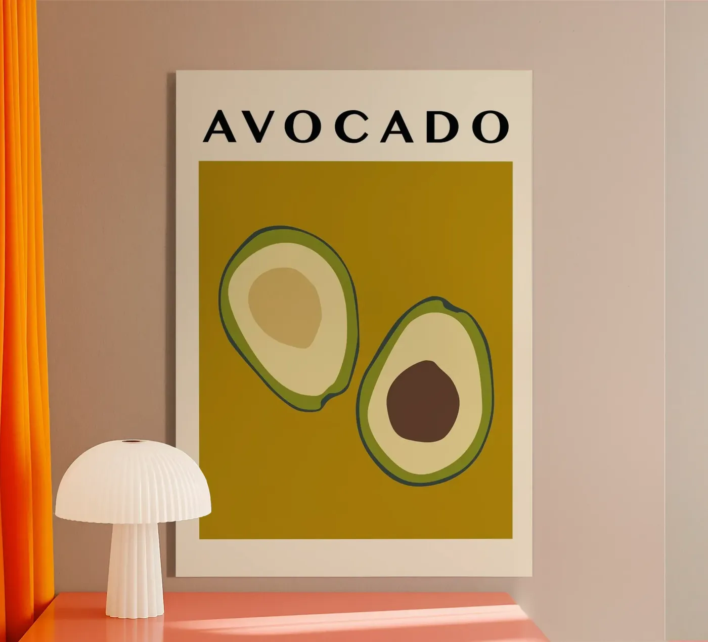 avocado frutto plexiglass da Bernadette Miller