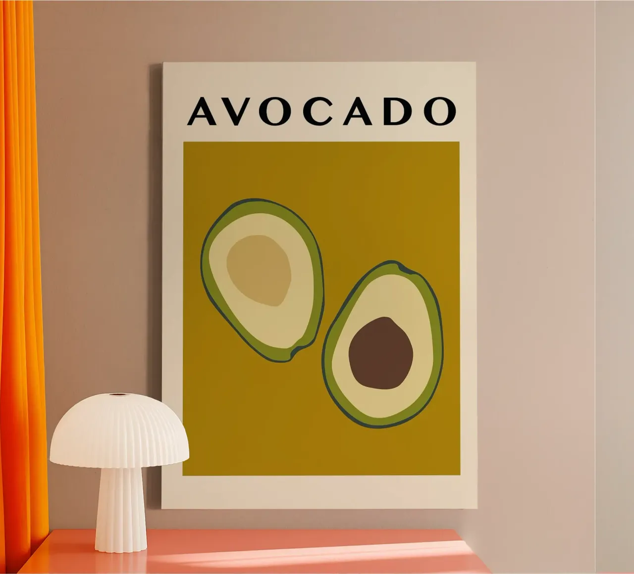 avocado frutto tela con Cornice a cassetta da Bernadette Miller